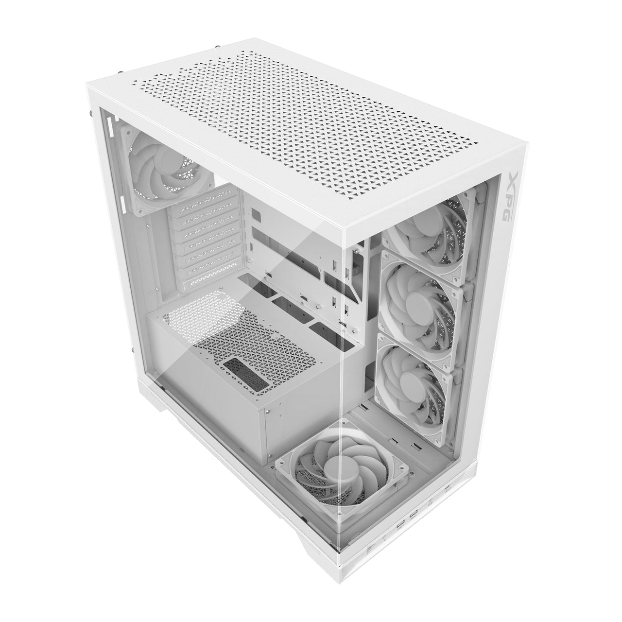 Gabinete GAMER XPG INVADER X. Media torre (ATX - Micro-ATX y Mini-ITX) Paneles de vidrio templado. Ventiladores incluidos. INVADERXMT-WHCWW Gabinete GAMER XPG INVADER X. Media torre (ATX - Micro-ATX y Mini-ITX) Paneles de vidrio templado. Ventiladores incluidos. INVADERXMT-WHCWW